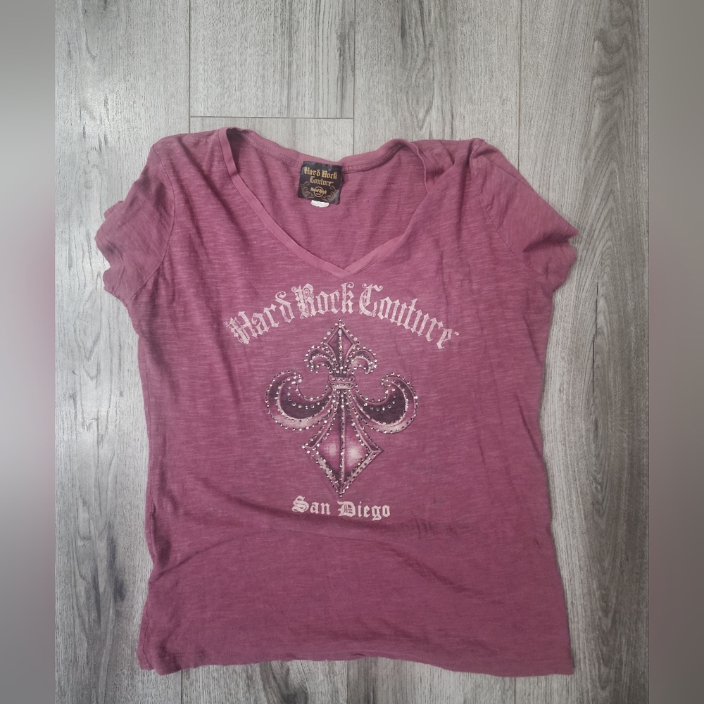 Hard Rock rhinestone bling womens shirt